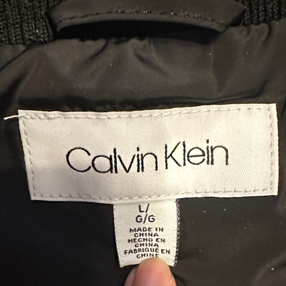 Calvin Klein Black Quilted Zip-Front Sleeveless Vest - Picture 2 of 4